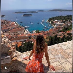 Forever 21 Orange Floral Mini Dress